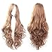 Produktbild Rifuli® Perrücke Cosplay Kostüm Perücken Frauen Lange Locken Wellenförmige Rote Halloween Party Anime Haar Echthaar Perücke