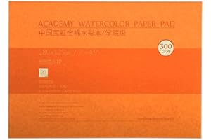 MEEDEN watercolor pad 5x7 pulgadas, 20 hojas (140 libras /300 g/ m2), 100% algodón, prensa en caliente, papel libre de ácido, bloc de dibujo artístico para la pintura