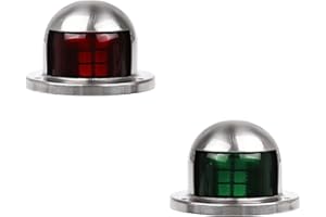 LNGJIN 2 piezas LucediNavigazione, LuciperBarcos 12 V,LucesdeNavegación paraBarcos,uces de navegación parabarcos,luces de navegación de barcos,Adecuado parabarcos,embarcaciones,etc (Rojo, Verde)