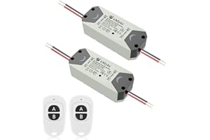 YASORN eMylo Smart Wireless Telecomando Interruttore 220V Relè 1000W 1-Channel Relè RF Interruttore 90-250V Automazione domestica 433Mhz con due trasmettitori 2 pacco