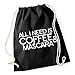 Produktbild All I Need Is Cafe and Mascara Gymsack Black Certified Freak