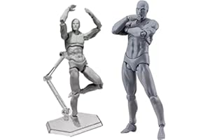 BAOFUYA Movable Mannequin, Action Figure Body, Adjustable Poses, Drawing Model for Sketching, Drawing, Painting (Man)