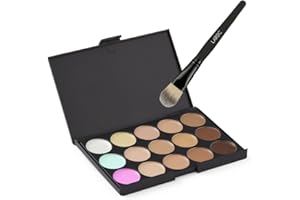 LaRoc 15 Shade Colour Concealer Contour Makeup Palette Kit Make Up with Cosmetic Brush