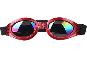 NACOCO Lunettes pour Animaux Lunettes de Soleil pour Chien Lunettes de Soleil pour Chien Golden Retriever Lunettes de Soleil Samoyed Lunettes de Soleil Big Dog (Rouge)