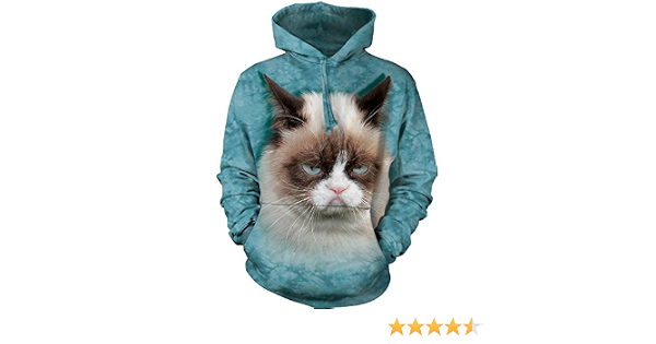 The Mountain Grumpy Cat Hoodie, Large 