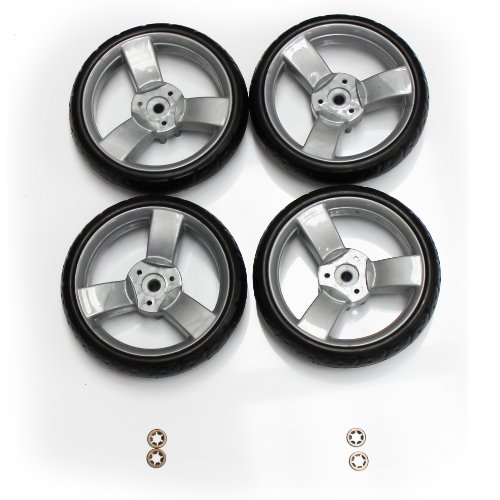 (Spare Parts) Zeta Vooom Wheels - Rear - Grey x4 Stroller Pushchair Buggy