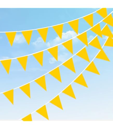 61871 Guirlande De Fanions Orange, 1 Pièce, Longueur 25