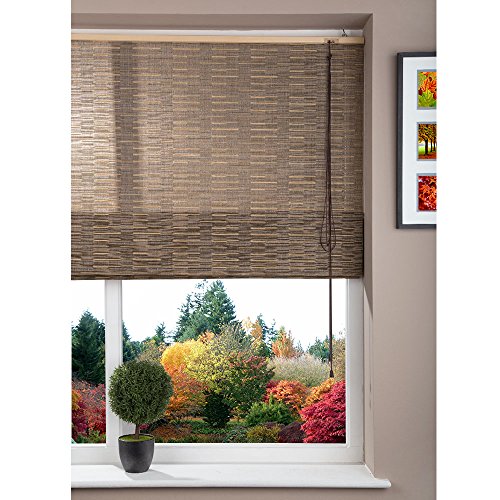 Roman Shade Window Blind - Cord - 100% Jute- Papyrus Black - 60x160cm