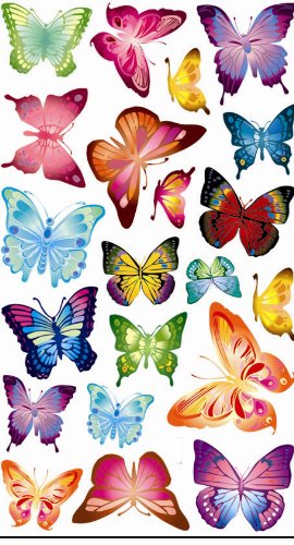 21 Stück Set Wandtattoo Wandstickers Wanddeko 3D Schmetterlinge Wandaufkleber - 2