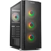 NOX Xtreme Products Hummer Horus &ndash; E-ATX, M-ATX, Tempered Glass Side and Front Panel, 4 ARGB 120mm Fans Included, RGB Control