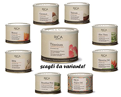CERA DEPILATORIA RICA 400ml PROFESSIONALE DIVERSE VARIANTI DEPILAZIONE CERETTA LIPOSOLUBILE EPILAZIONE ESTETISTA (ROSA)