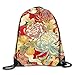Produktbild gthytjhv Kordelzug Bag Japanese Print Spring Bird Flowers On Mono Rucksack Travel Color 03 Lightweight Unique 16.9x14.2