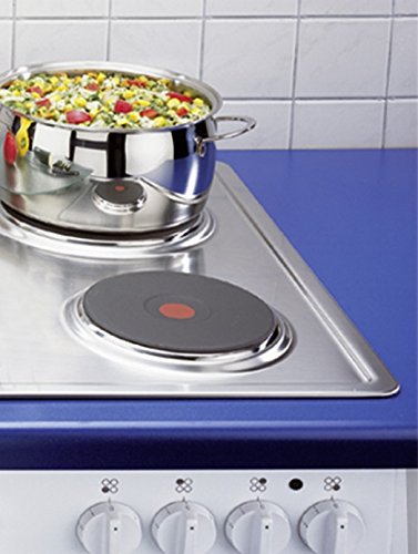 WENKO 2712077500 Herdabdeckplatte 3 in 1 – für Glaskeramik-Kochfelder, Gehärtetes Glas, 56 x 1.8 x 50 cm, Transparent - 3