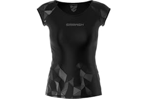 SMMASH Maillot de Compression pour Femme Manches Courtes Tee Shirt T-Shirt Fonctionnel pour Le Sport OCR Fitness Yoga Gym Vêtements de Sport Professionnel