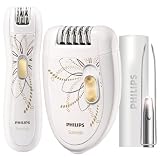 Philips HP6540/00 - Set con depiladora eléctrica de dos velocidades, depiladora eléctrica de precisión y pinzas con luz