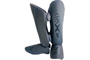MAXX PRO BOXING GEAR MAXX Maya Grain Leather Boxing Shin Guard Instep Pad Leg Protectors Support Martial Arts
