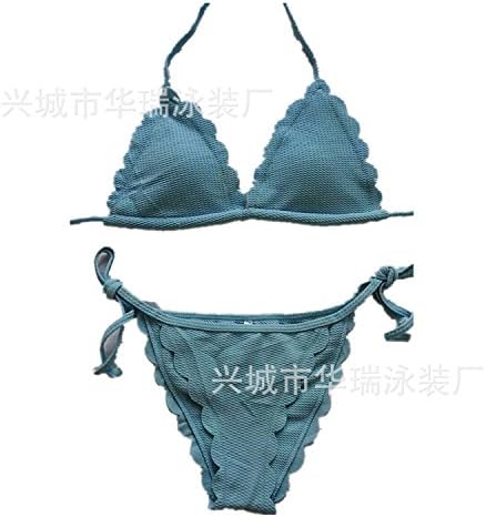 JhyFashion Women's Swimming CostumeOne Piece Swimsuit Bathing Suit Bikini Europe and The United States,Lace Sexy Strap Swimsuit Cut Special Fabric,Light Blue,M
