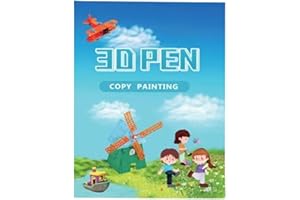 EILYGK 20 Pages 40 Patterns 3D Pen Drawing Book Templates, with a Reusable Transparent PVC Drawing Board, 3D Art Pen Accessories for Adults Starter for 3D Printing Pen Suitable for Aged 16 and Above