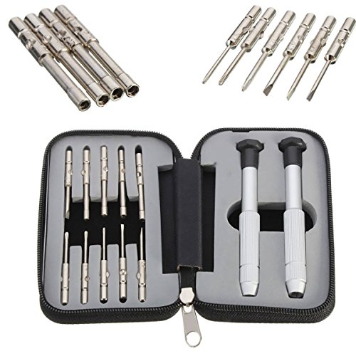 Drillpro Präzision 12-teilig Schraubendreher Set für Brille Schmuck Uhren Reparatur-Tool Kit