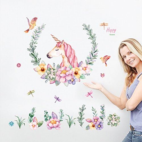 PVC wall stickers unicorn living room bedroom TV background wall simple Nordic wallpaper stickers self-adhesive