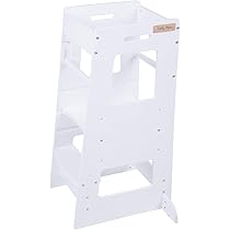 KiddyMoon Torre Di Apprendimento In Legno Per Bambini ST-003 Grigio - Sicura E Regolabile - Foto 4