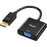 TSUPY Adaptador DisplayPort a VGA 1080P Full HD convertidor VGA a DisplayPort HDMI Cable en Oro Conversor DP Macho a Cable VG