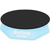 BESTWAY Round PVC Winter Cover &Oslash;240 cm for Swimming Pools Black