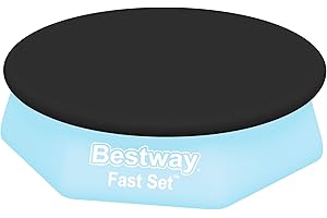 Bestway | Fast Set Round Pool Cover for Inflatable Ring Above Ground Pools, 2.44M 8, Black