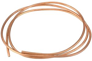 HILITAND 2M T2 Tuyau de Cuivre Souple Tube de Cuivre pour Tuyauterie de Réfrigération OD 6mm ID 4mm Épaisseur 1mm pour Réfrigération (OD 6mm, ID 4mm)