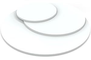 ‎AUPROTEC AUPROTEC Tischplatte 19mm rund Ø 600 mm weiß Holzplatte melaminharzbeschichtet Spanplatte mit Umleimer ABS Kante Auswahl: 60 cm