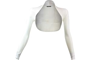 GLOMY Boléro en Mousseline à Manches Longues pour Femme - Multicolore