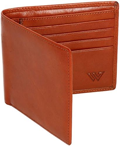Slim RFID Wallet For Men by Walletech | Made from Genuine Italian Leather and Superior RFID Blocking Materials for Complete Credit Card Protection | Tan Bifold