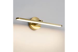 LANMOU Lampe Miroir LED Dimmable Avec Interrupteur, Applique Murale Salle de Bain Rétro Bronze IP44 Lampe pour Miroir LED Lumière de Miroir de Maquillage Vintage, 3 Températures de Couleur,50cm/14w