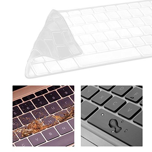 Silikon Tastaturschutz, HOOMIL Hauchdünner Tastatur Schutzfolie für Apple MacBook Air 13“/ Pro Retina 13“ – Transparent - 4