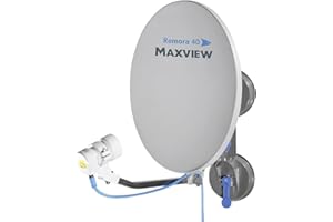 Maxview MXL026 Remora 40 Suction Mounted Portable Solid Satellite TV Dish Kit for Caravan, Motorhome, Truck, Boat and Horsebox