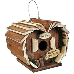 Garden Mile grand deluxe Nouveauté bois suspendu OISEAU Hôtel jardin oiseau nidification BOITE Nichoir RUSTIQUE BOIS ROBIN NID POUR PETITS jardin oiseaux