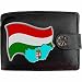 Produktbild Ungarn Flagge KLASSEK Herren Geldbörse Portemonnaie Brieftasche Ungarisch Wappen aus echtem Leder schwarz Magyarorszag Geschenk Präsent Mit Metallbox