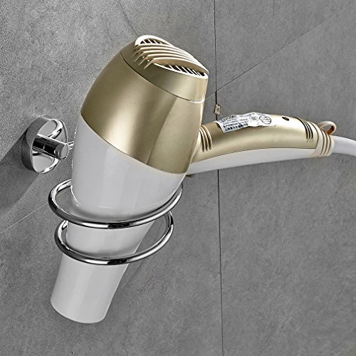 Badaccessoires von BONADE - Haartrocknerhalter Fönhalter Stahl Verchromt Fönhalterung Wandhalter, zur Wandmontage