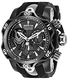 Invicta Marvel Herren-Armbanduhr Armband Silikon Schwarz Schweizer Quarz 27038