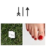 Tattify Tiny Arrow Temporary Tattoo - Travel Arrow (Set of 2)