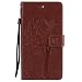 Produktbild Huawei Mate 9 Hülle, Chreey Prägung [Katze Baum] Muster PU Leder Hülle Flip Case Wallet Cover mit Kartenschlitz Handyhülle Etui Schutztasche [Braun]