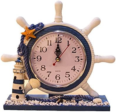 WSZYD Clock Decoration Desktop Decoration Mu Kun Decoration Decoration Creative Home Decoration Wooden Crafts Living Room Decoration Mute Clock Mediterranean Style Living Room Bedroom Office Entrance Wooden One Piece