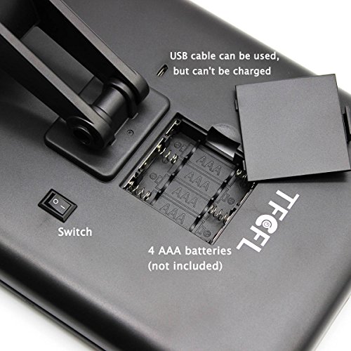 Light Make-up-Spiegel, TFCFL Reise Eitelkeit Spiegel, beleuchtete Spiegel, Tischplatte beleuchtet Kosmetikspiegel, 1X / 2X / 3X-Vergrößerung, 21 helle LEDs für Reisen, Rasieren, Dressing - 5