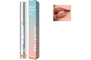 WUWUSU Matita per contorno labbra, sfoderabile, Lip liner peel off,Matita Per Labbra Rimovibile, lip liner tattoo per labbra,5ml (marrone chiaro, 1)