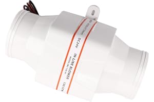 Qqmora 3-tums Marin Länsluftfläkt för Stark Ventilation i Yachter Båtar Husbilar - Vit ABS 130 CFM 2,5 Amp (24V)