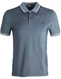 Fred Perry Hombres doble punta m3600 polo camisa Carbón