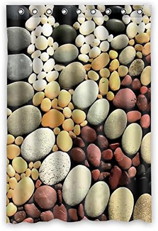 120 cm x 183 cm (48 "x72") Bathroom Shower Curtain, Hot Sale Pretty Pebbles Background Pattern Dress Custom Shower Curtain, Toilet Polyester Curtains.