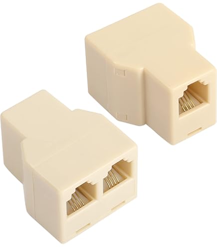 Splitter Telefono RJ11 MEIRIYFA, 1 Maschio A 2 Femmine, 4 Pezzi, Per Rete Fissa - Foto 3