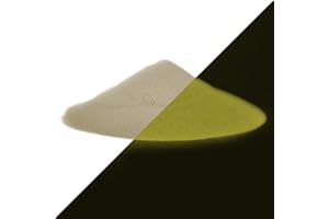 lumentics Poudre de couleur phosphorescente jaune naturel 40 g – Pigment lumineux UV et poudre fluorescente pour peinture, résine, DYI, résine, résine époxy et bricolage