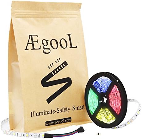 RGB+WW LED Flexible Strip Lights RGB+Warm White 300LEDs 5M DC12V SMD5050 5Pin Dimmable Multicolor Tape Lighting for DIY Christmas Garden Closet TV Backlight Mirror Decoration (Non Waterproof)